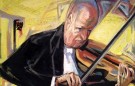 Paul Hindemith with viola II, 1950 's, Oil on Canvas