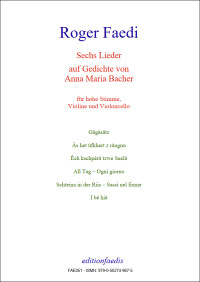 FAE051 • FAEDI - Sechs Lieder - Partitur und Stimmen