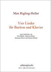 FAE131 • RIGLING-HELLER - Vier Lieder - Spielpartitur